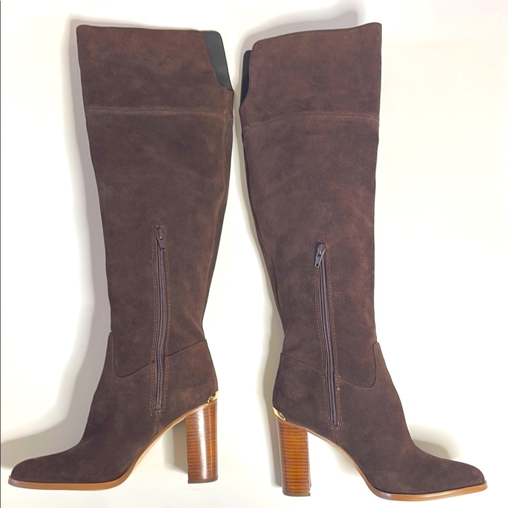 Michael Kors Regina Suede Tall Knee-High Boots - Picture 3 of 6